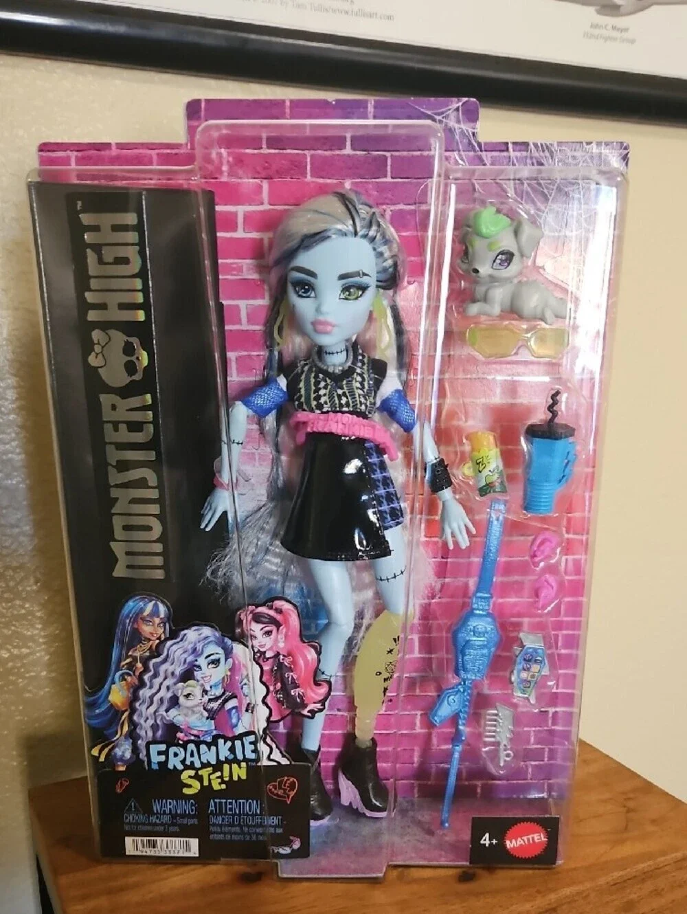Monster High Frankie Stein Doll — Blue, Black & Pink Accents